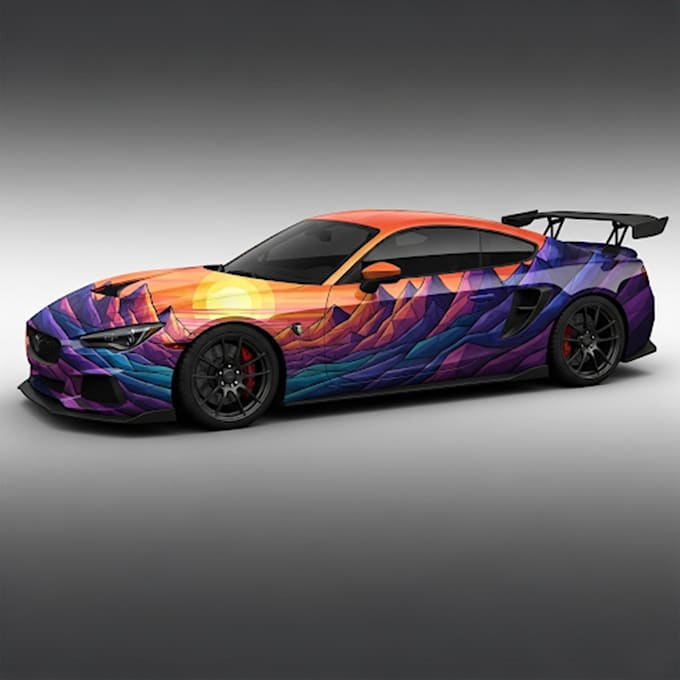 attractive car wrap design and vehicle wrap design