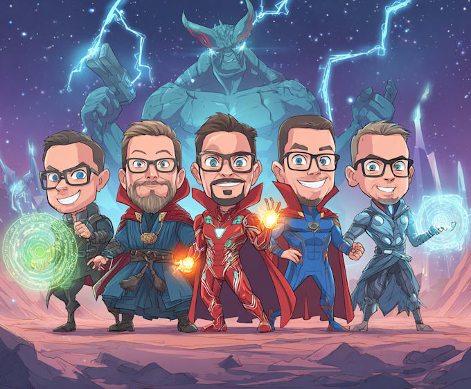 create superhero cartoon character for you