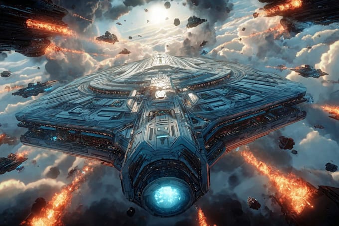 do character, mecha, spaceship, weapon or environment sci fi