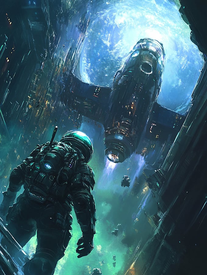 sci fi character illustration or sci fi character