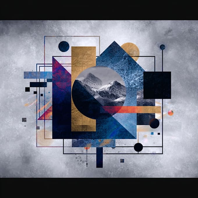 create abstract geometric digital art