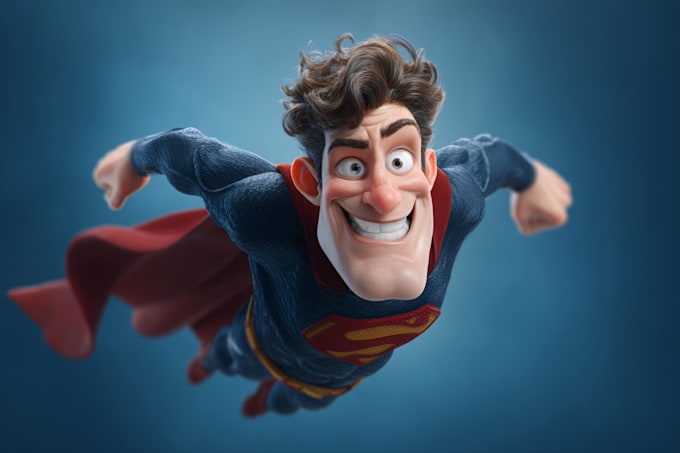 create an amazing superhero caricature character