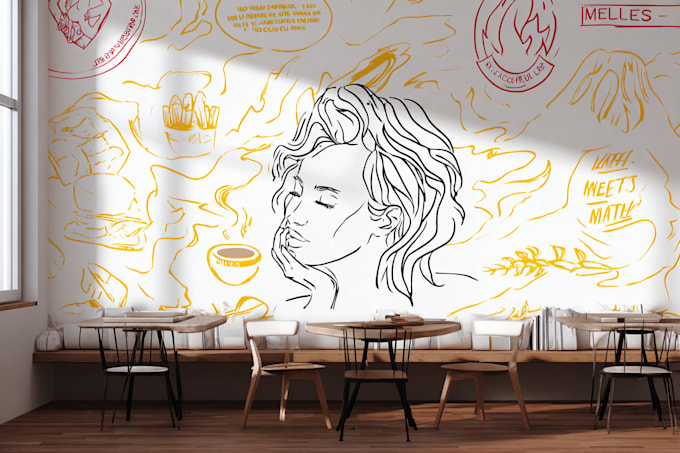 design creative wall art, doodle, decals, murals, canvas