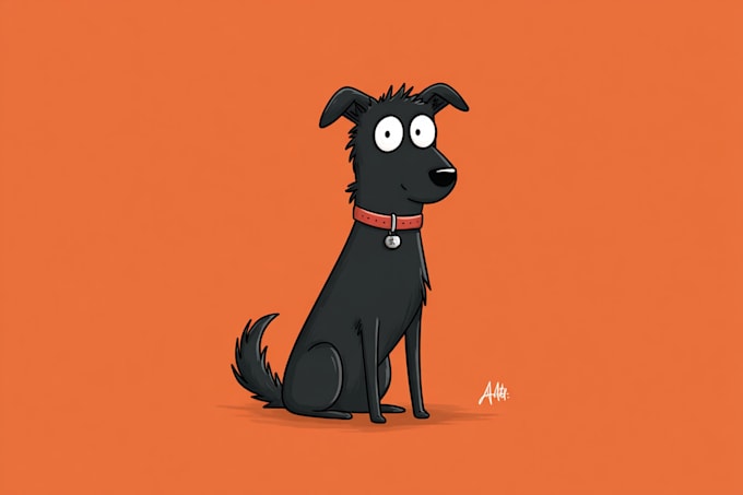 draw your dog or any pet into cartoon