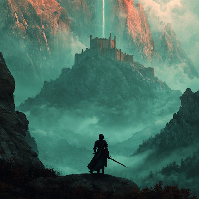 create an epic fantasy book cover