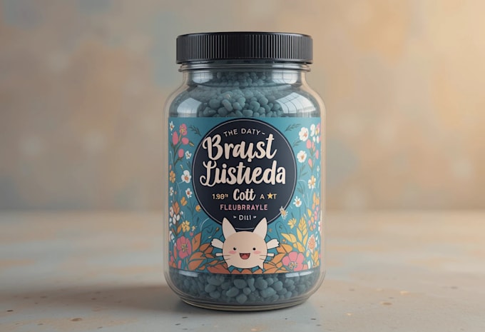 design a cute product packaging or label