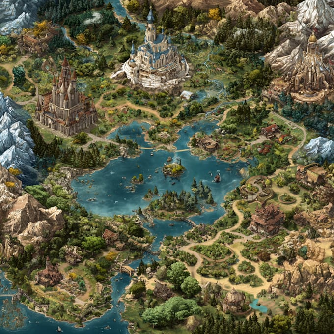 do a custom map for fantasy, scifi, book or boardgame