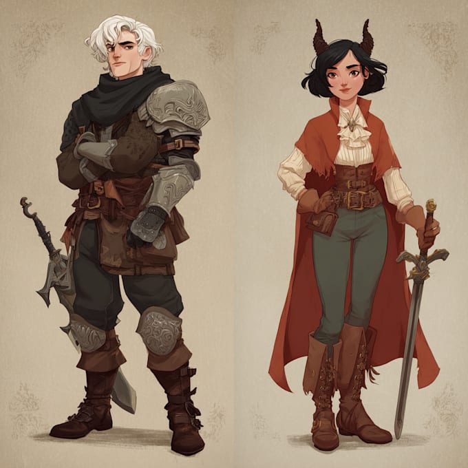 dnd character art and character design