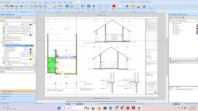 do material take off cost estimation using planswift