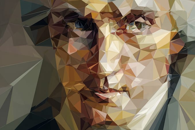 made geomatric and polygonal low poly vector illustrations