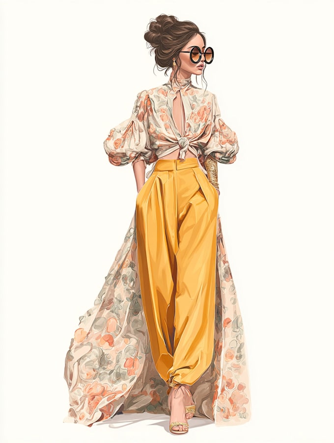 Create professional fashion illustration by Cinthiajauregui | Fiverr