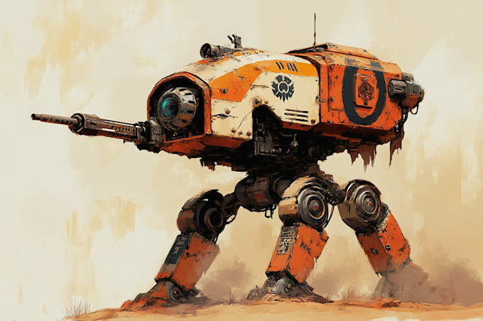 paint warhammer themed illustration