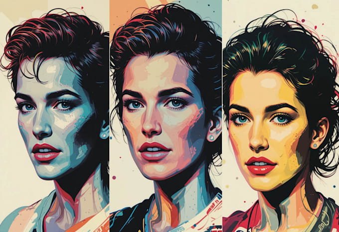 draw wpap pop art sport potrait