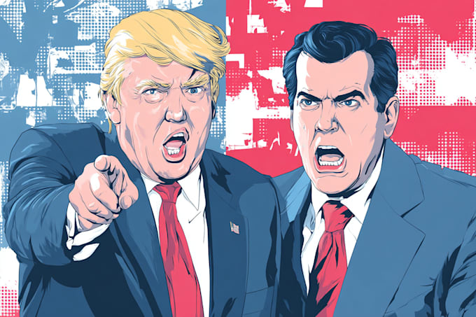 make a political cartoon art