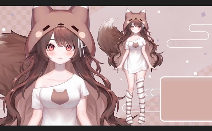 design vtuber model, live2d model, vtuber rigging, vtuber avatar, vtuber art