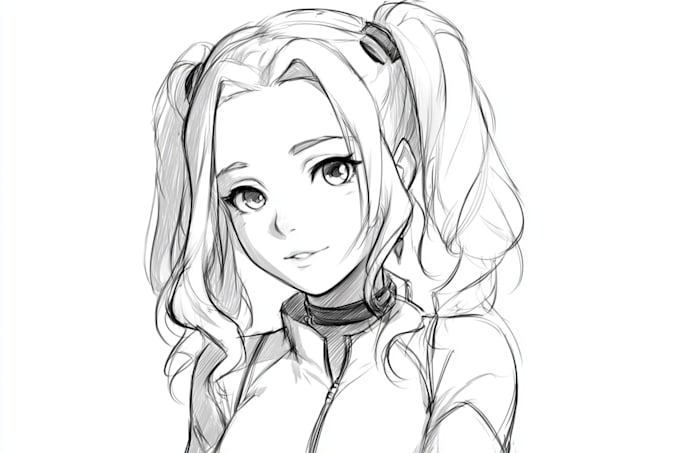 sketch any anime characters for you