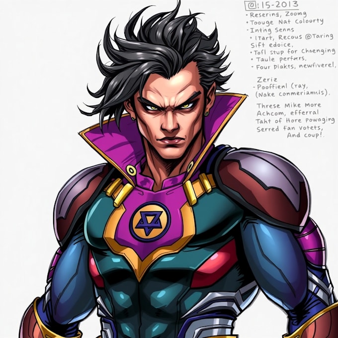 design a superhero or villain character design