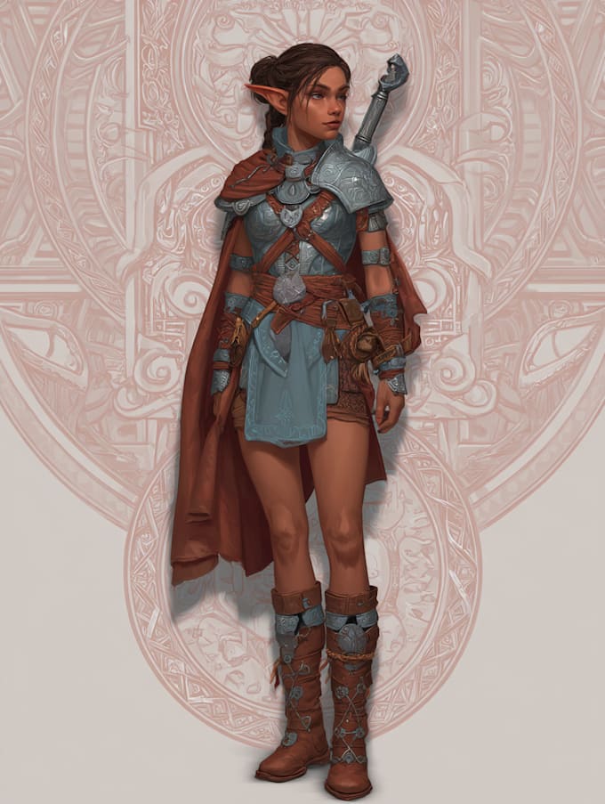 make fantasy dnd character illustration