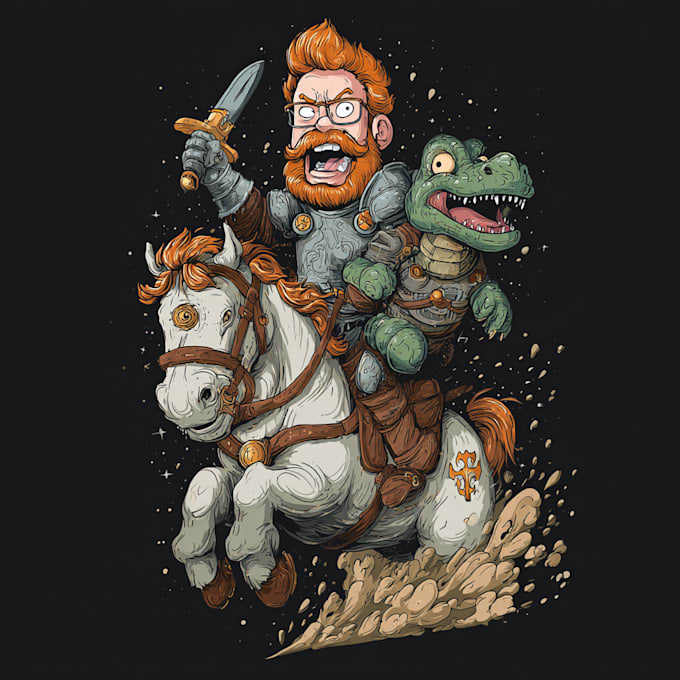 draw a custom funny meme t shirt design