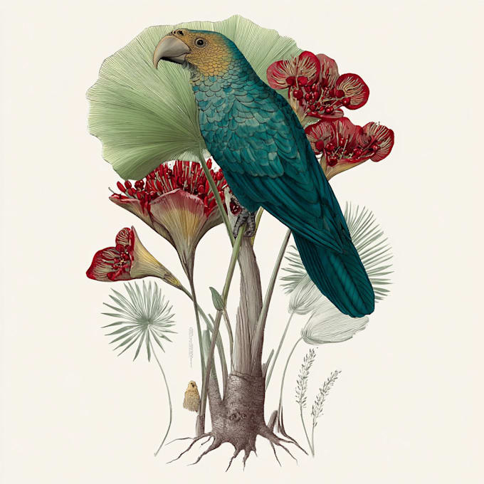 draw a realistic botanical illustration