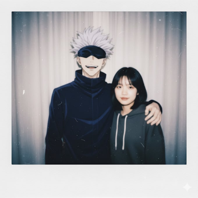 edit your photos like polaroids with anime, artist using ai