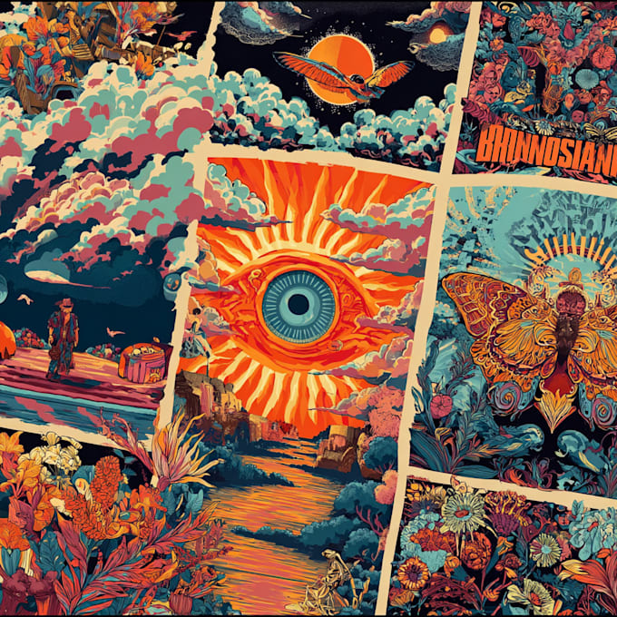 Make amazing psychedelic illustration for music album cover by ...
