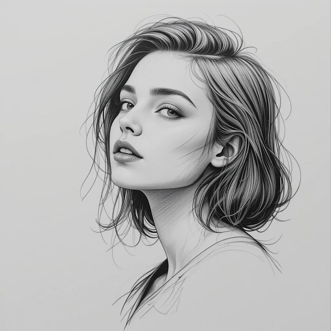 draw portrait vector illustration