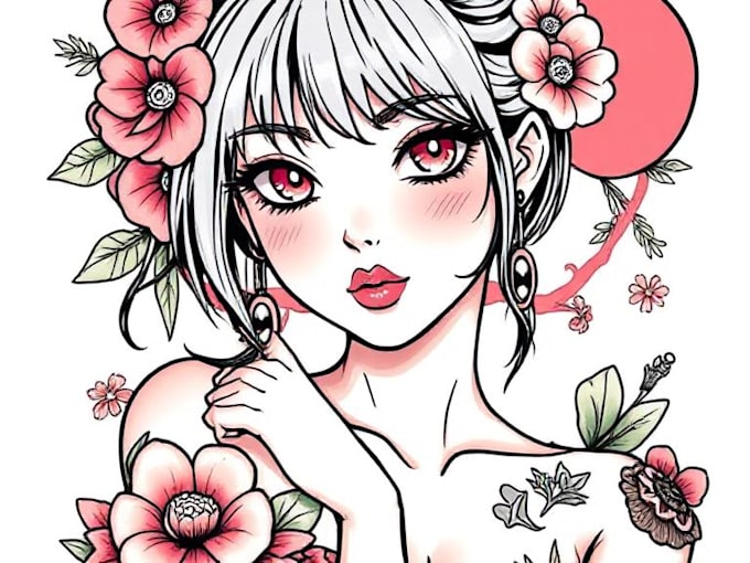 make custom anime manga tattoo design