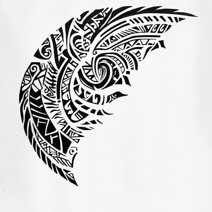 design a polynesian maori tribal tattoo