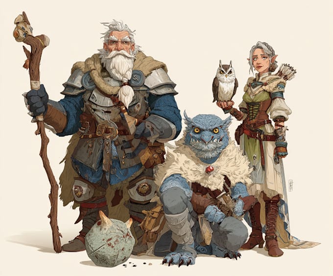 draw monster, fantasy, dnd character