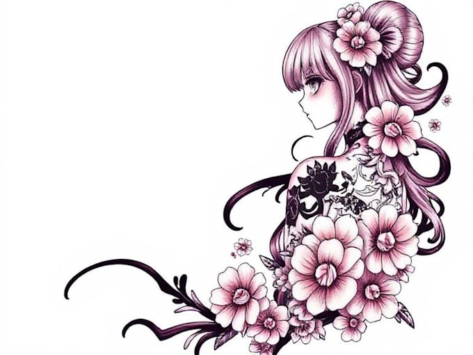 make a unique anime tattoo design for you