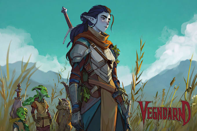 make a dnd party art and d and d character for you