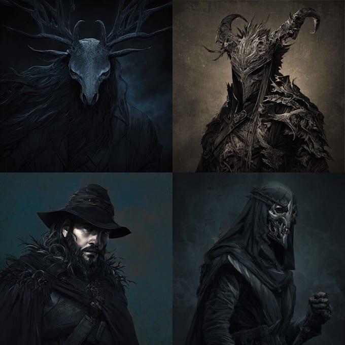 design scary fantasy horror character