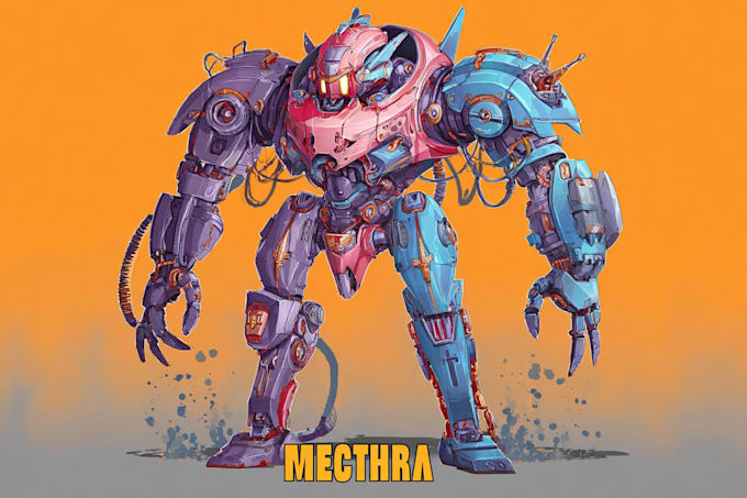draw high quality robot, mecha concepts