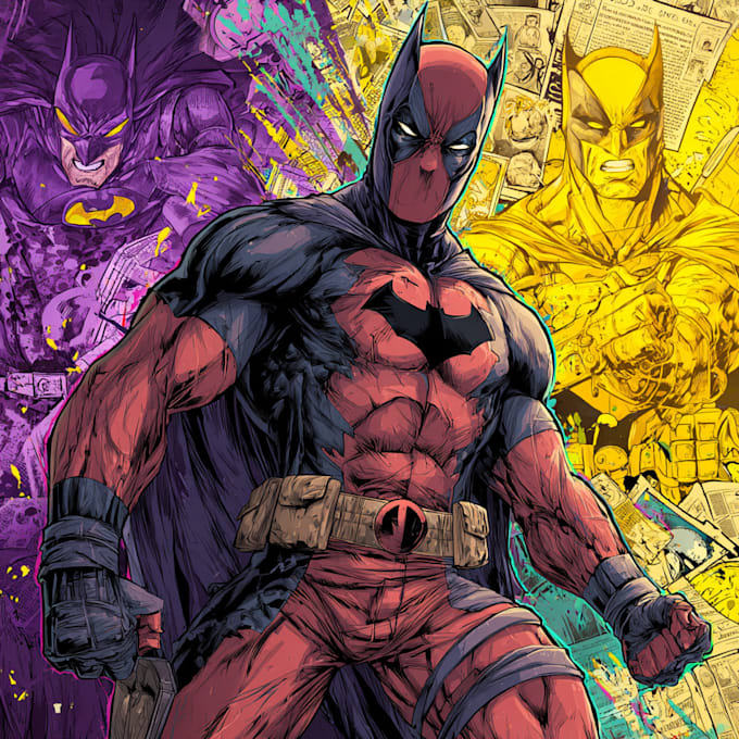 draw a unique superhero comic and cartoon character