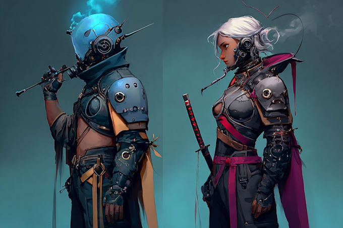 sci fi character illustration or sci fi character