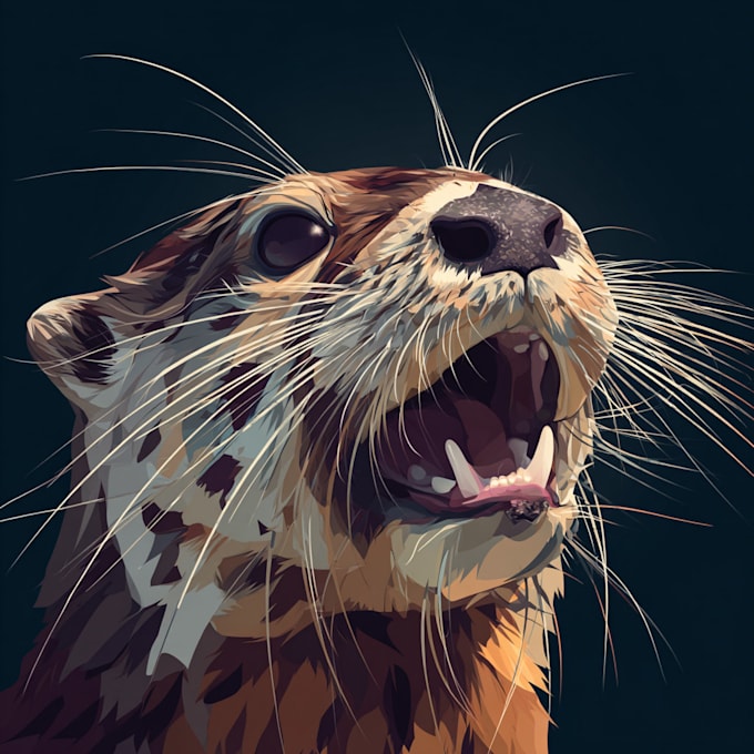 create realistic vector illustration of an animal