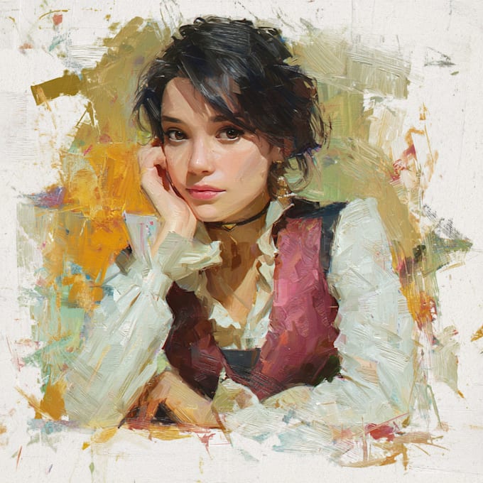 paint your digital oil painting portrait