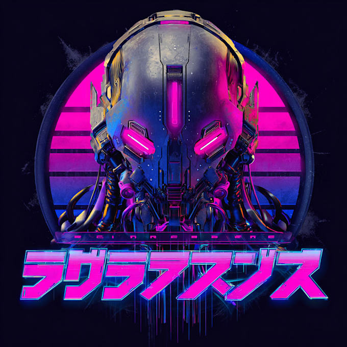 design futuristic cyberpunk logo or typography