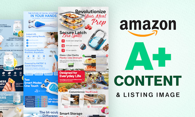 design amazon a plus content, ebc and high converting product listing images