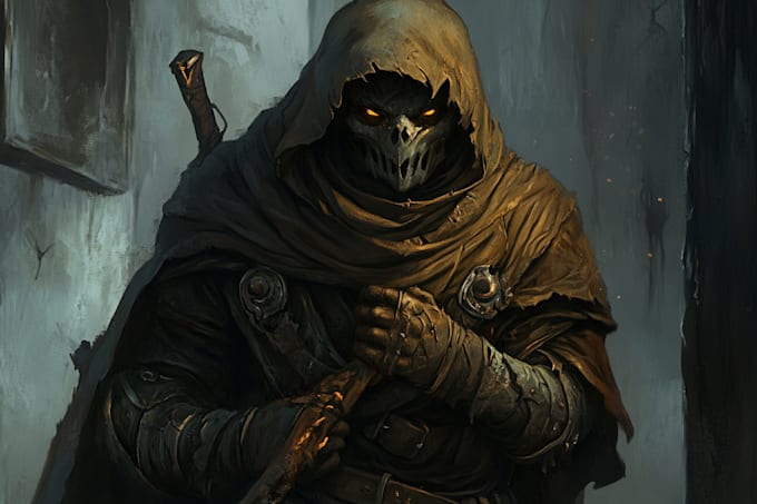 make unique dnd horror character art , dnd fantasy charecter