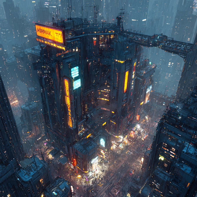 create cinematic futuristic urban landscapes