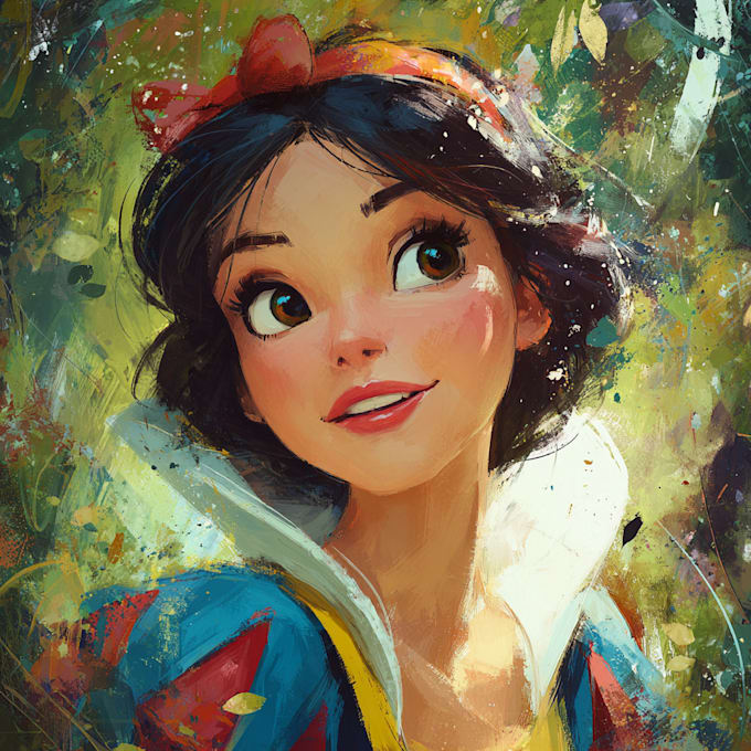 portrait illustration in disney style