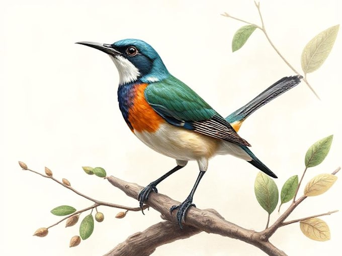 draw birds or animals in scientific illustration digitally