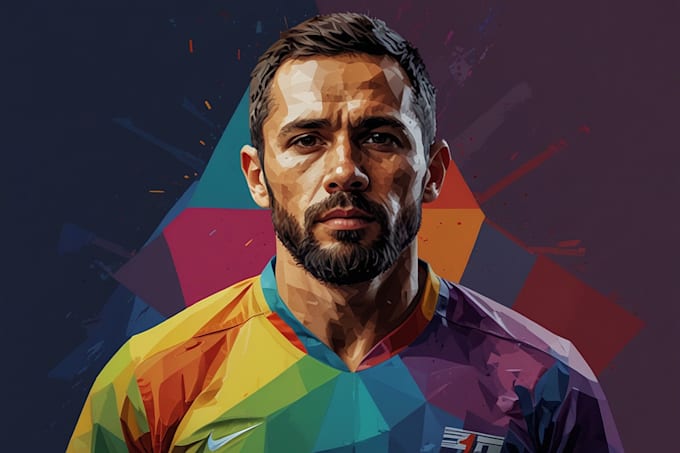 draw wpap pop art sport potrait