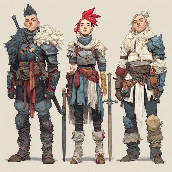 Draw dnd character fantasy concept art game and character design by ...