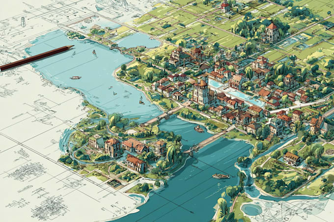 illustrate a creative vector map illustration