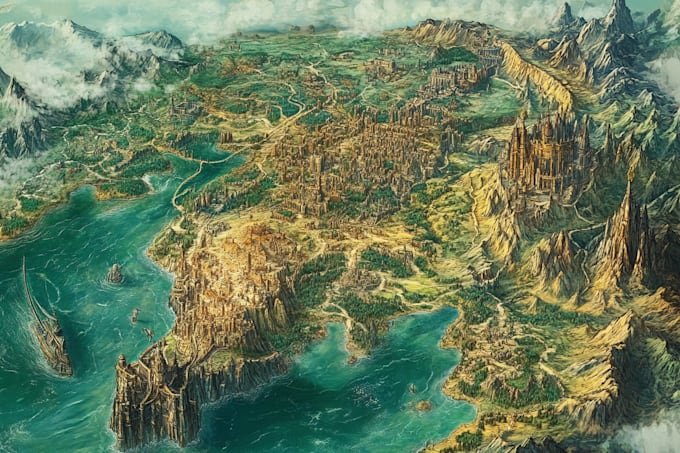 do map illustration map design fantasy map