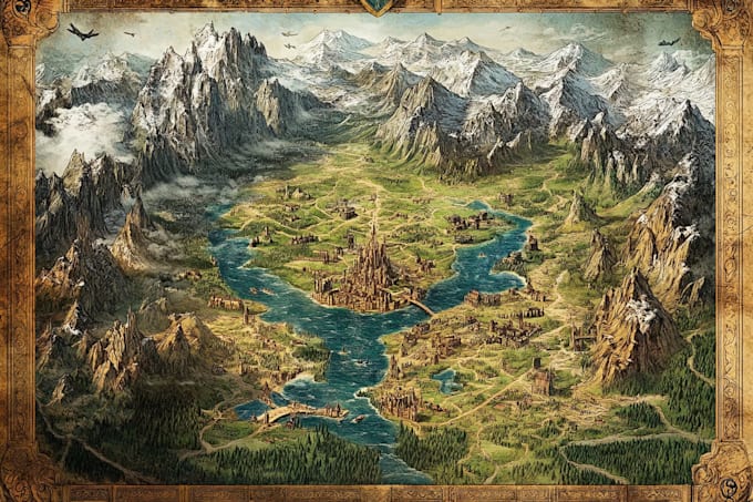 fantasy map design map illustration fantasy map