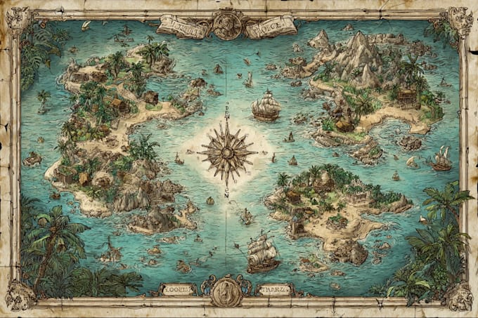 draw custom fantasy map for you